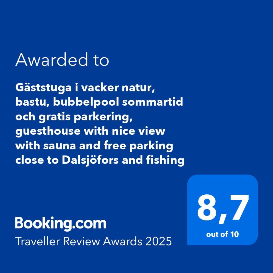 Gaeststuga I Vacker Natur, Bastu, Bubbelpool Sommartid Och Gratis Parkering Naera Ulricehamn Och Lassalyckan, Guesthouse With Nice View With Sauna And Free Parking Close To Dalsjoefors And Fishing บูโรส ภายนอก รูปภาพ